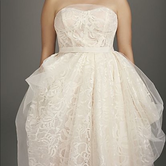 Brand New Vera Wang Ivory/Pearl wedding dress 16W - Picture 2 of 14